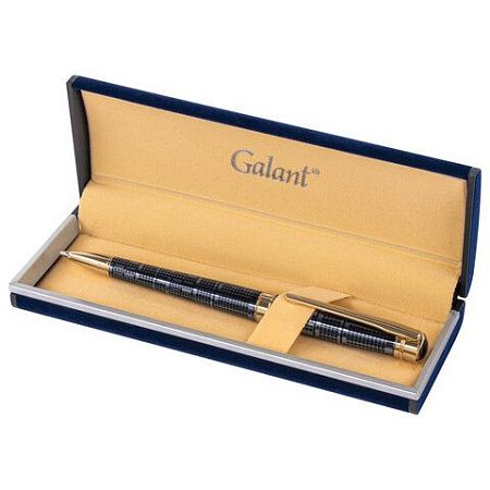 Ручка подарочная шариковая GALANT "TRAFORO", корпус синий, детали золотистые, узел 0,7 мм, синяя, 143512 