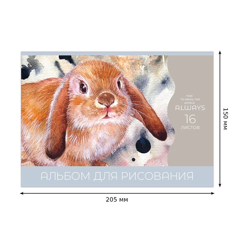 Альбом для рисования 16л., А5, на скрепке BG "Мир вокруг"
