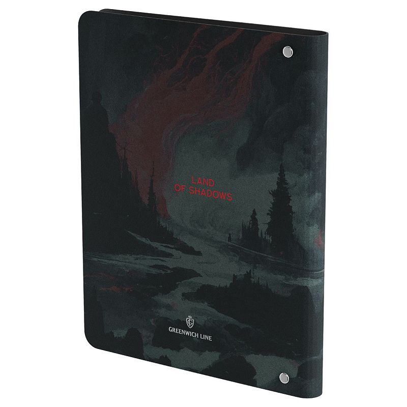 Тетрадь на кольцах А5, 80л. ЛАЙТ, кожзам, Greenwich Line "Мир теней", тон. блок