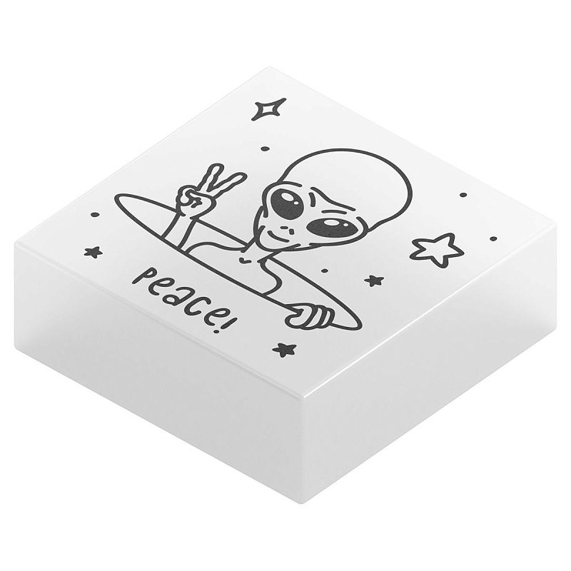 Ластик Berlingo "Aliens", прямоугольный, 28*28*12мм, флуоресцентный 