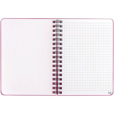 Записная книжка А6 60л. на гребне BG "Neotone", розовый, фактурное тиснение, блок 80г/м2