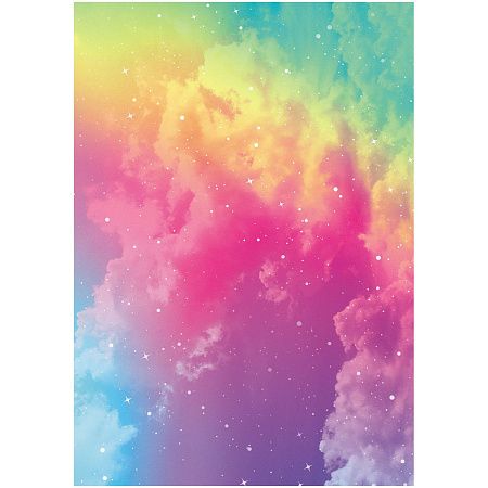 Упаковочная бумага глянц. 70*100см, MESHU "Облака", 80г/м2, ассорти 5 дизайнов