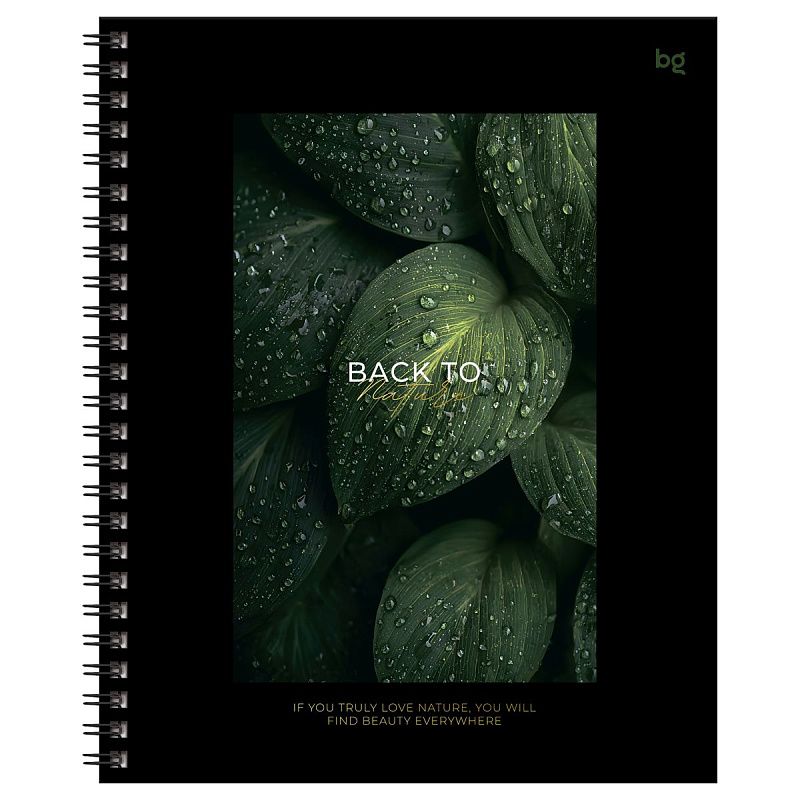 Тетрадь 96л., А5, клетка на гребне BG "Back to nature", глянцевая ламинация, тиснение фольгой, твердая обложка