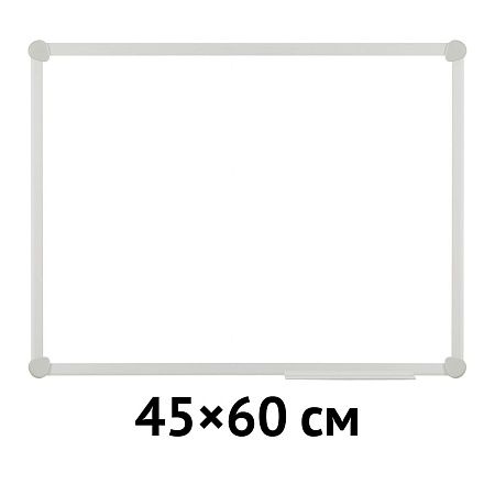 Доска магнитно-маркерная OfficeSpace, 45*60см, алюминиевая рамка Slim, полочка