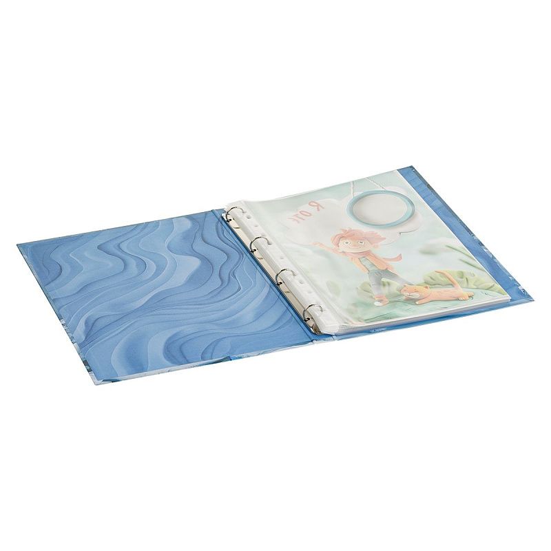 Папка-портфолио 7БЦ А4 BG, на 4 кольцах для школьника, 20 файлов, 10 вкладышей 