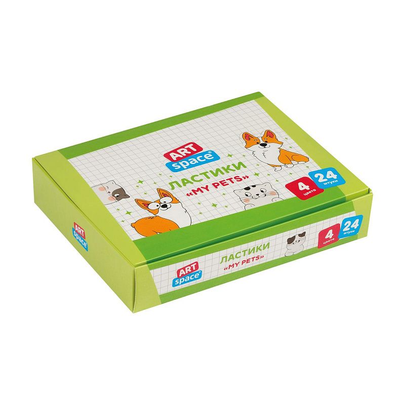 Ластик ArtSpace "My Pets", овальный, термопластичная резина, 60*28*12мм 