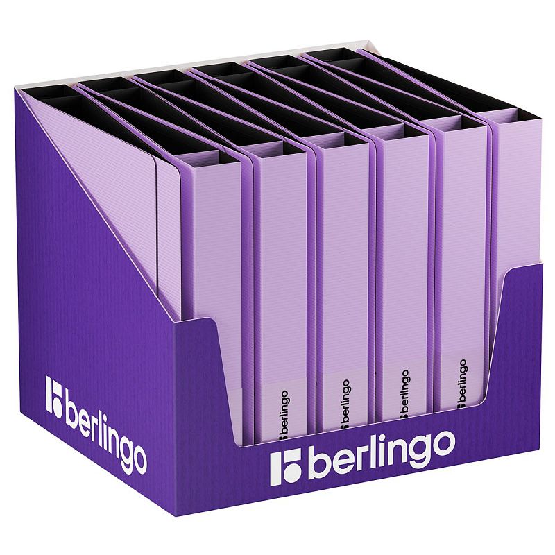 Папка на 4 кольцах Berlingo "Instinct" А5, 35мм, 700мкм, D-кольца, с внутр. карманом, лаванда 