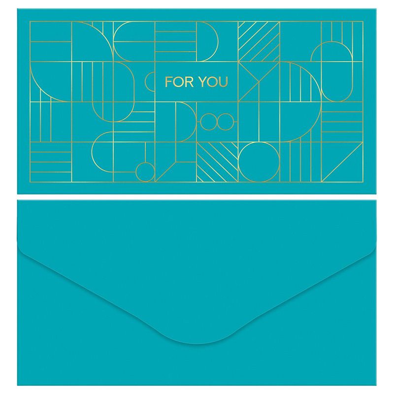 Конверт для денег MESHU "Strict lines", 85*164мм, soft-touch, фольга, 3 дизайна