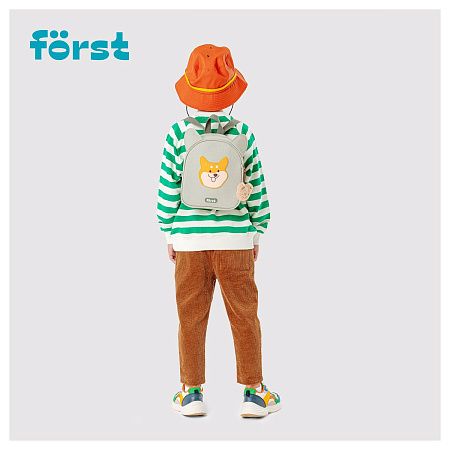 Рюкзак Först F-Kids "Cute corgi" 25*21*10см, 1 отделение, уплотненная спинка 