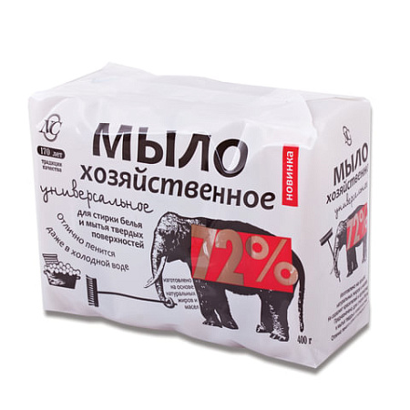 Мыло хозяйственное 72% КОМПЛЕКТ 4 шт. х 100 г (Невская Косметика), в упаковке, 11421, 11142 