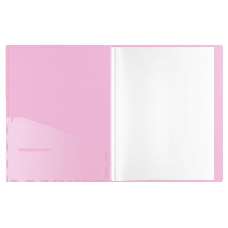 Папка с 20 вкладышами Berlingo "Soft Touch Pro", 17мм, 700мкм, с внутр. карманом, серая, внутр. лиловая, софт-тач 