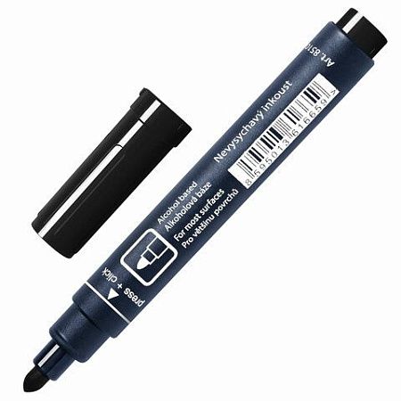 Маркер перманентный CENTROPEN 8510, ЧЕРНЫЙ, круглый наконечник, 2,5 мм, 8510, 5 8510 0112 