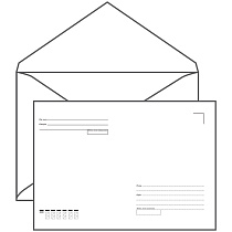 Конверт C4, Ряжская печатная фабрика, 229*324мм, с подсказом, б/окна, б/клея, треугольный клапан