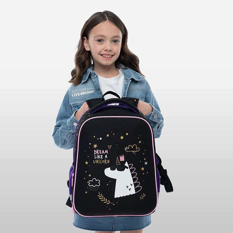 Ранец Berlingo Expert Mini "Dream Like A Unicorn" 36*27*14см, 2 отделения, 2 кармана, анатомическая спинка 