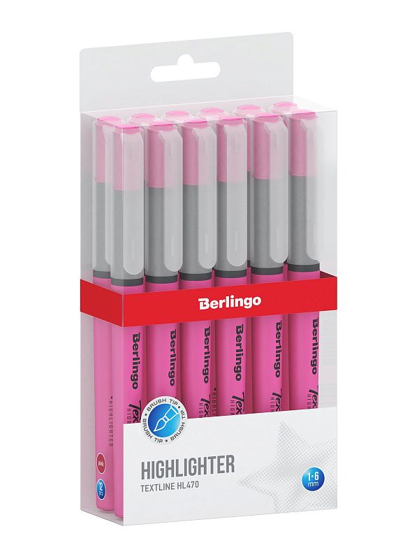 Текстовыделитель-кисть Berlingo "Textline HL470" розовый, 1-6мм 