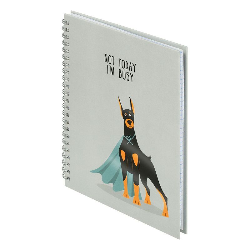 Тетрадь 80л., А5, клетка на гребне BG "I'm busy", матовая ламинация, выб. лак, твердая обложка