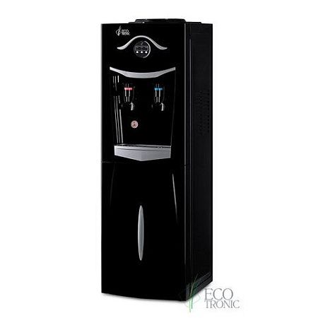 Кулер для воды ECOTRONIC K21-LF, напольный, НАГРЕВ/ОХЛАЖДЕНИЕ КОМПРЕССОРНОЕ, холодильник, 2 крана, черный, 11557