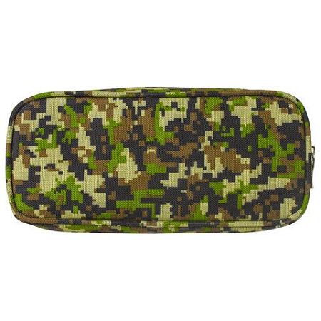 Пенал BRAUBERG для мальчиков, 1 отделение, органайзер, мягкий, "Military", зеленый, 21х5х9 см, 228990 