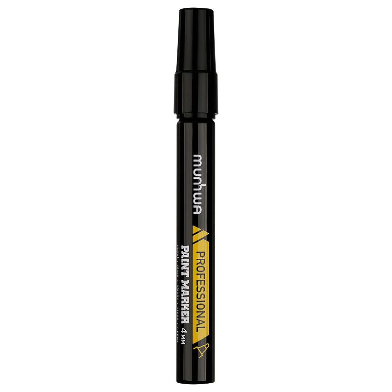 Маркер-краска MunHwa "Professional Paint Marker" черная, 4мм, нитро-основа 