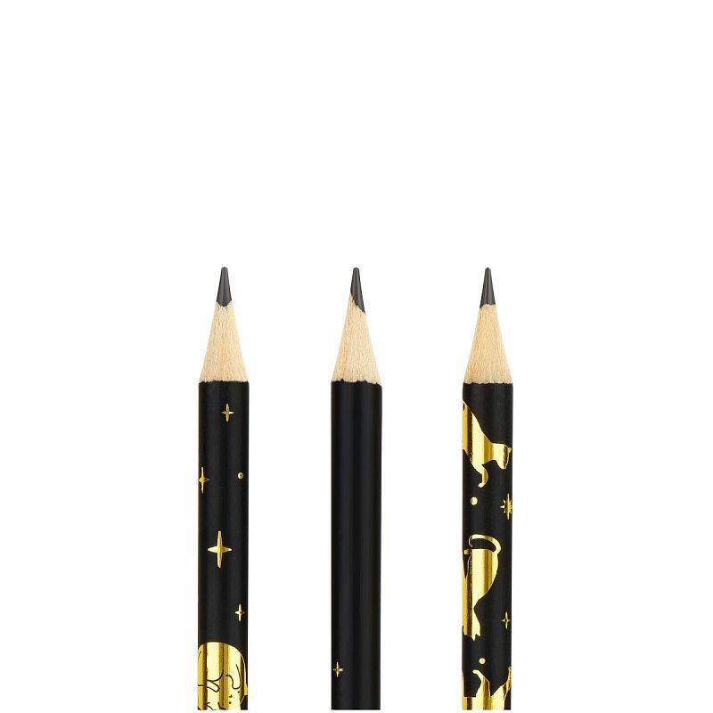 Карандаш ч/г MESHU "Moon cat", HB, заточен., c фольгированием, стразы на топе, без ластика, ассорти, туба 