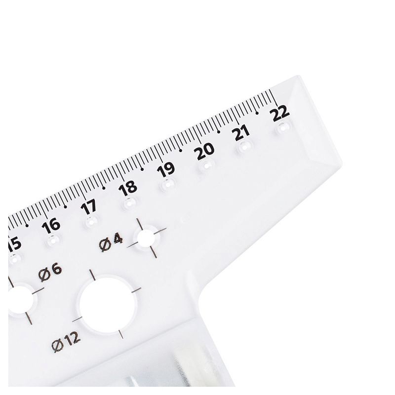 Рейсшина 22см СТАММ, металлический ролик, картонная коробка 