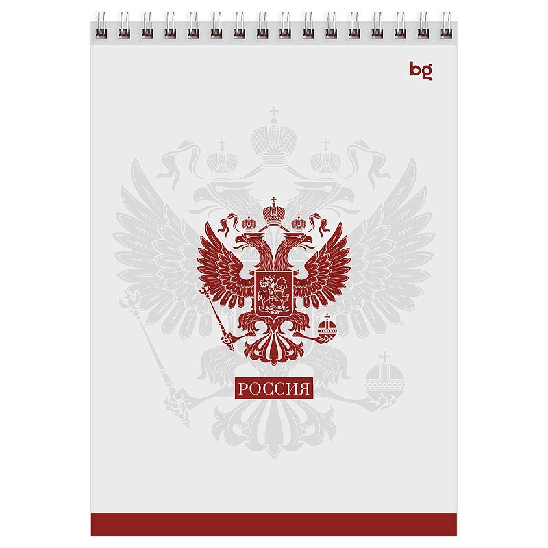 Блокнот А5 80л. на гребне BG "Pet and red", твердая подложка