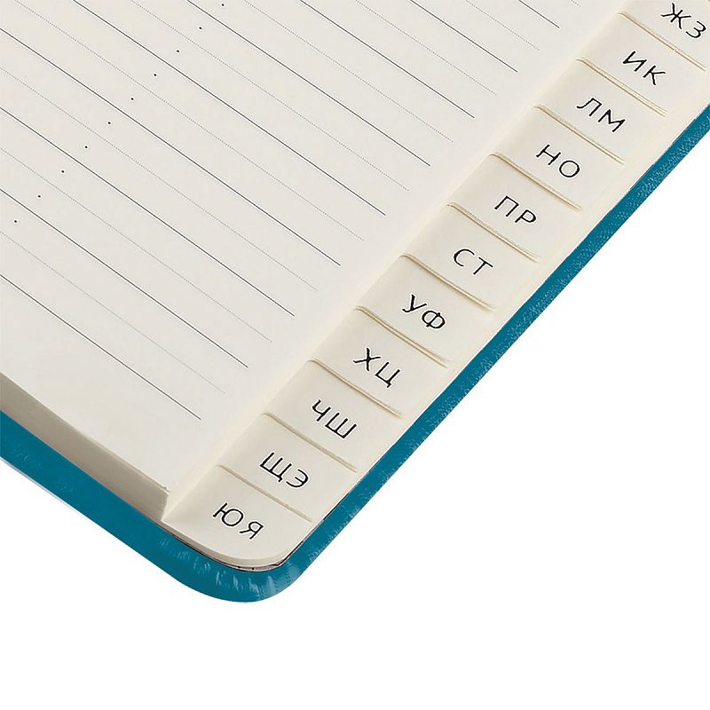 Телефонная книга А7, 64л., кожзам, BG "Winner. Dark teal", с вырубкой