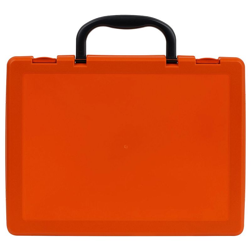 Портфель-кейс 1 отделение СТАММ, А4, 275*375*57мм, на защелках, оранжевый 