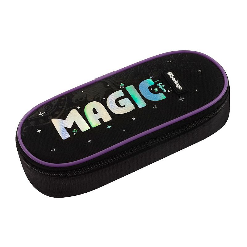 Пенал корпусный 1 отделение, 220*90*45 мм, Berlingo "Purple Magic", полиэстер