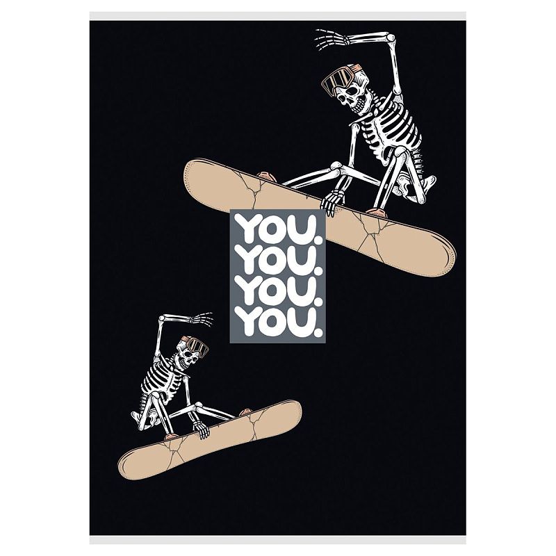 Тетрадь 48л., А4, клетка BG "Е-хо-хо", матовая ламинация