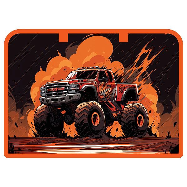 Папка с ручками А4 ArtSpace "Pickup truck", пластик, на молнии, 45мм