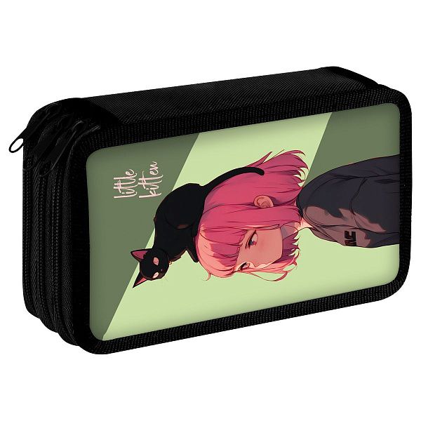 Пенал 3 отделения, 190*110 ArtSpace "Little kitten", ламинированный картон