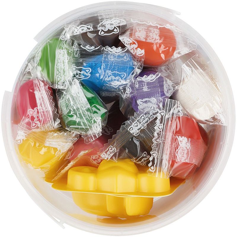 Тесто для лепки Мульти-Пульти "Чебурашка", 12 цветов*30г, пластиковое ведро + 2 формочки Чебы на корексе