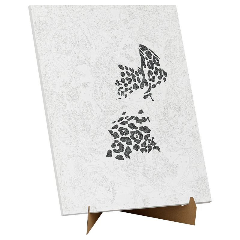 Картина по номерам на холсте с глиттером ТРИ СОВЫ "Пантера", 40*50, с акриловыми красками и кистями