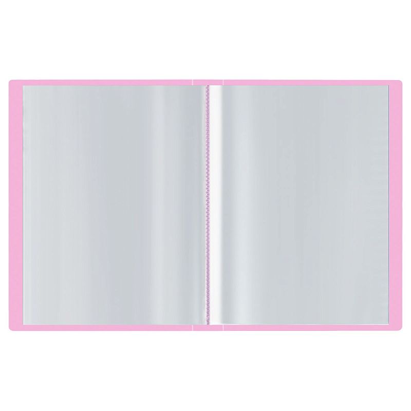 Папка с 40 вкладышами СТАММ А4, 21мм, 500мкм, пластик, пастель, розовая 