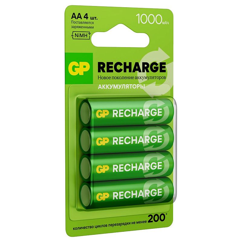 Аккумулятор GP AA (HR06) 1000mAh 4BL