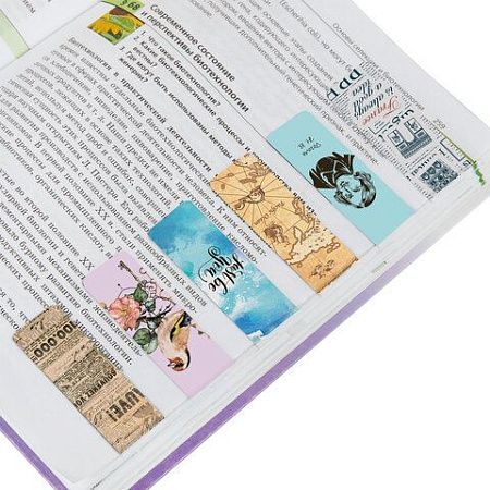 Закладки для книг МАГНИТНЫЕ, "MIX 2", набор 30 шт., 60x20 мм, BRAUBERG, 113178 