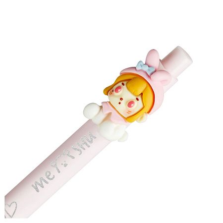 Ручка шариковая автоматическая MESHU "Dolls" синяя, 0,7мм, корпус ассорти 