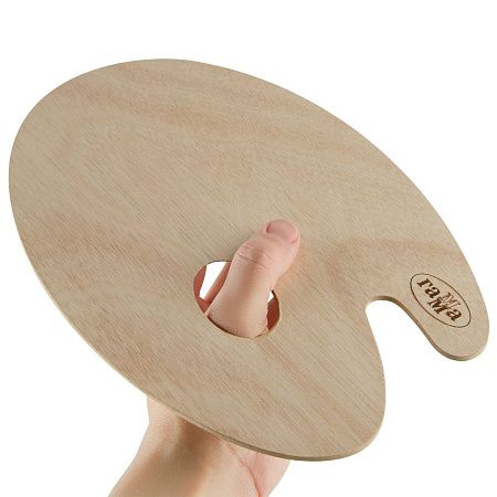 Палитра деревянная овальная Гамма "Студия", 20*30см, толщина 3мм