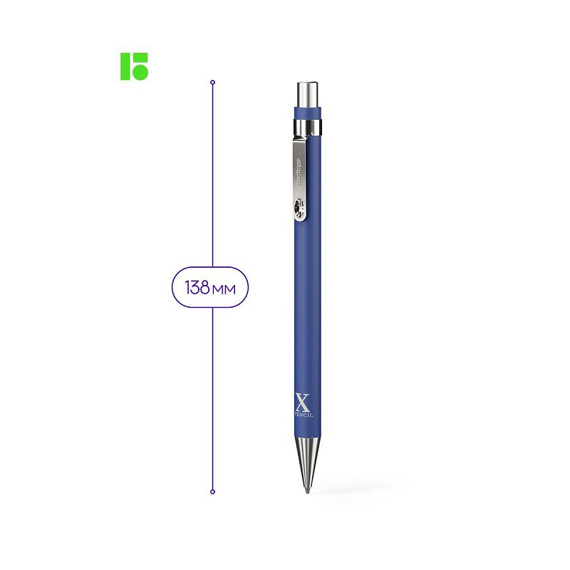 Карандаш механический Berlingo "X" 0,5мм, с ластиком, ассорти 