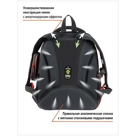 Ранец Berlingo Expert Plus "Monster family" 38*29*15см, 2 отделения, 2 кармана, анатомическая спинка 