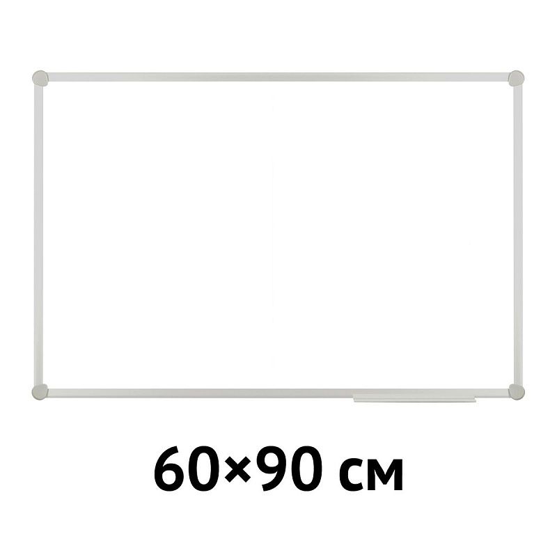 Доска магнитно-маркерная OfficeSpace, 60*90см, алюминиевая рамка Slim, полочка