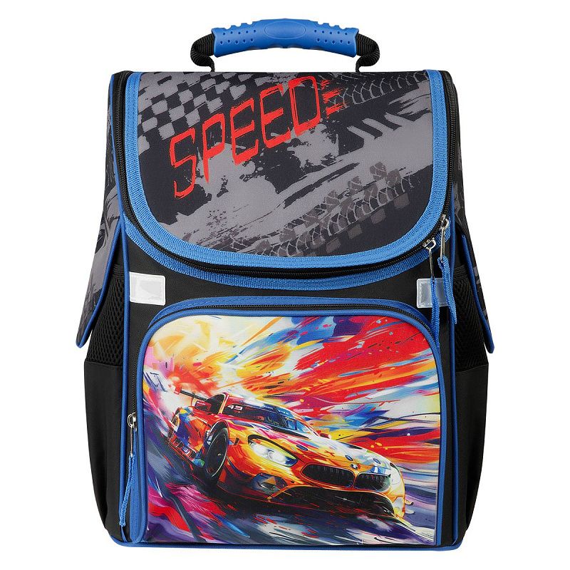Ранец ArtSpace Junior "Speed" 37*28*21см, 1 отделение, 3 кармана, анатомическая спинка 
