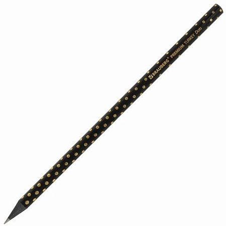 Карандаш чернографитный BRAUBERG "PREMIUM TURKEY", 1 шт., "Dots", НВ, ассорти, дисплей, 181563 