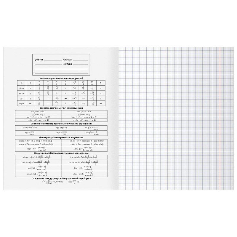 Комплект (12 шт.) предметных тетрадей 48л. BG "Юный гений", эконом