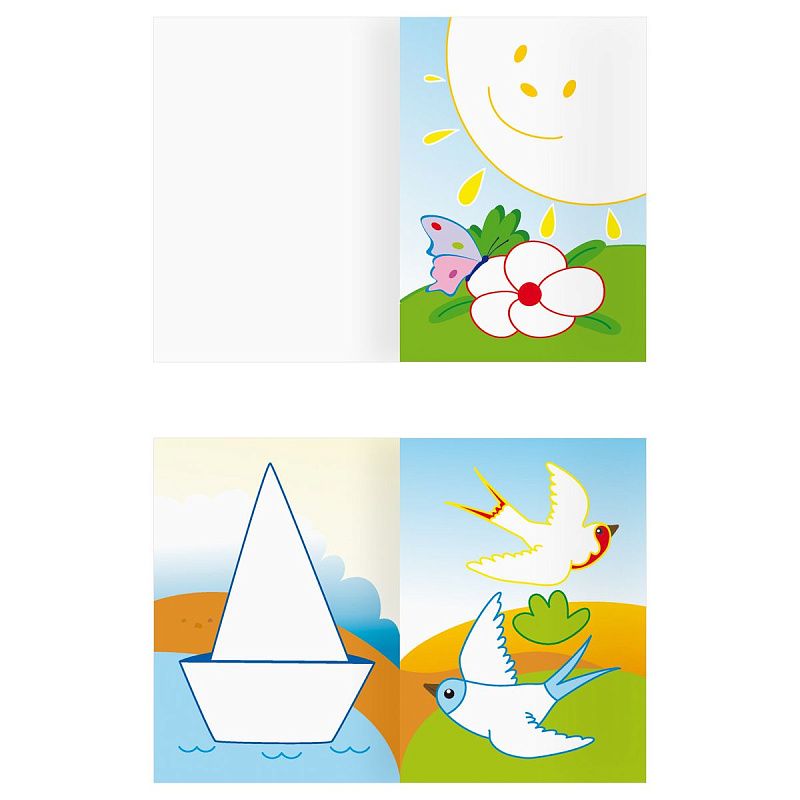 Раскраска А5 ТРИ СОВЫ "Для малышей. Выпуск 1", 8стр., цветной фон