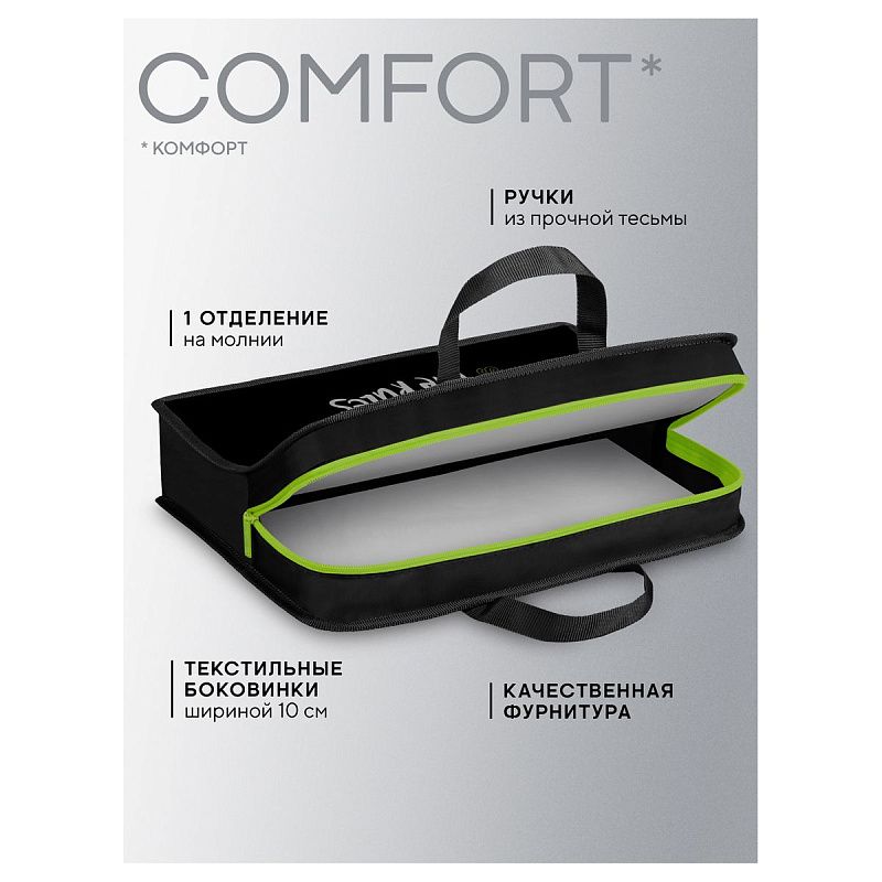 Папка с ручками 1 отделение, А4 Berlingo "Street Style", 340*245*100мм, пластик, на молнии 