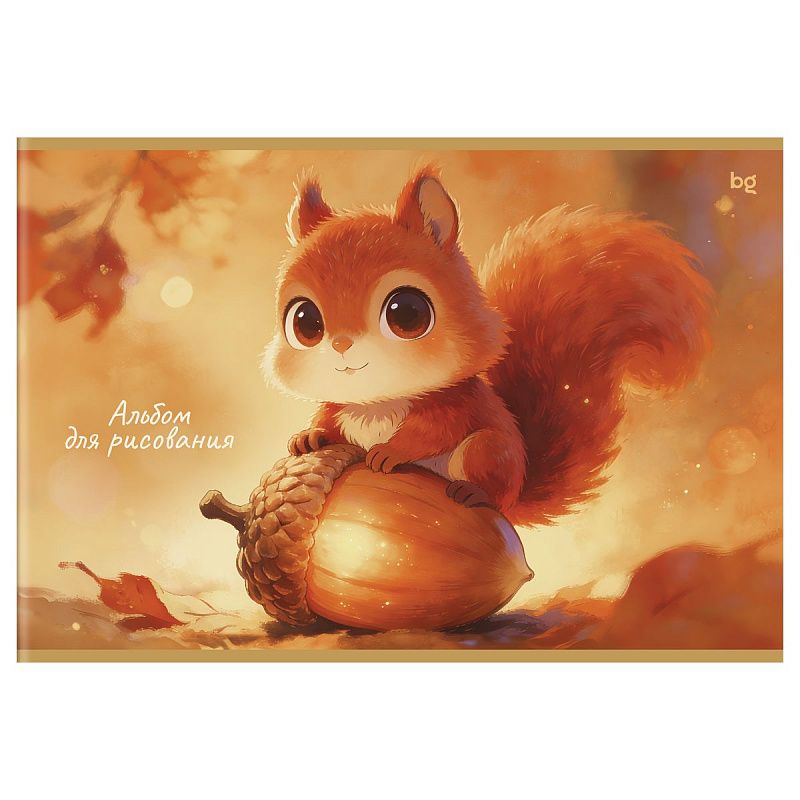 Альбом для рисования 12л., А4, на скрепке BG "Лесные малыши"