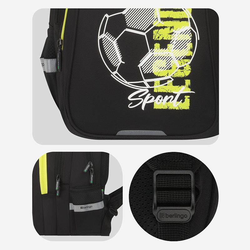 Рюкзак Berlingo Comfort "Go" 38*27*18см, 3 отделения, 2 кармана, эргономичная спинка 