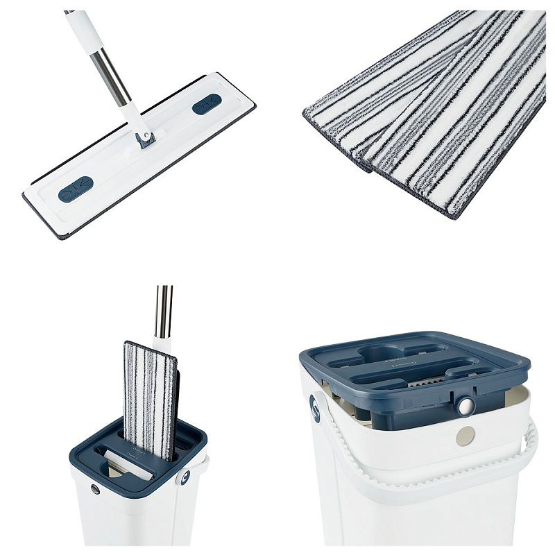 Набор для уборки OfficeClean Professional, с вертикальным отжимом, объем ведра 12 литров, 2 насадки в комплекте